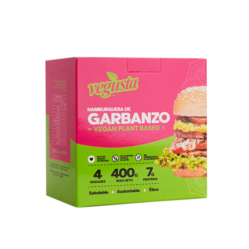 HAMBURGUESA DE GARBANZOS 4 UNIDADES - VEGUSTA