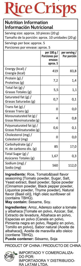 RICECRIPS TOMATE & ALBAHACA 100g - EATY