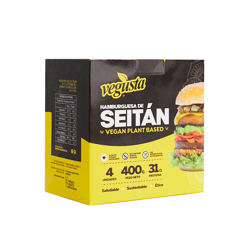 HAMBURGUESA DE SEITAN 4 UNIDADES - VEGUSTA