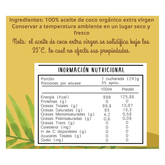 ACEITE DE COCO 500 mL