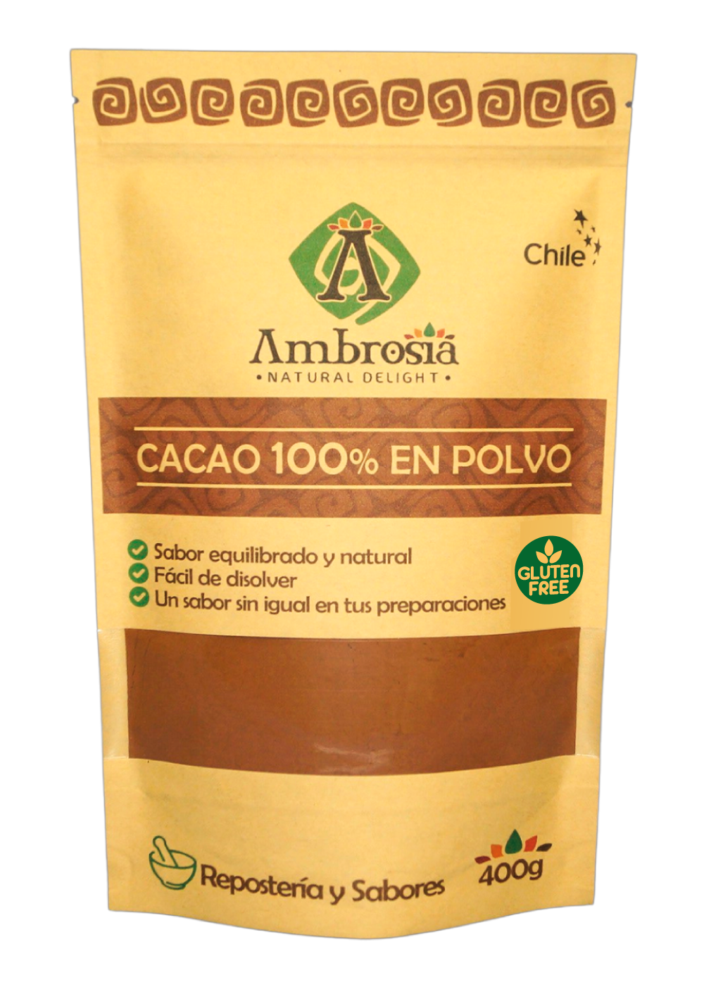 Cacao 100% En Polvo - Ambrosia (400g)