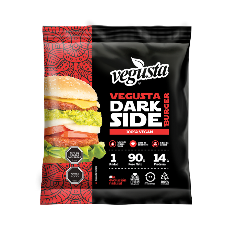 HAMBURGUESA DARK SIDE INDIVIDUAL 90g - VEGUSTA