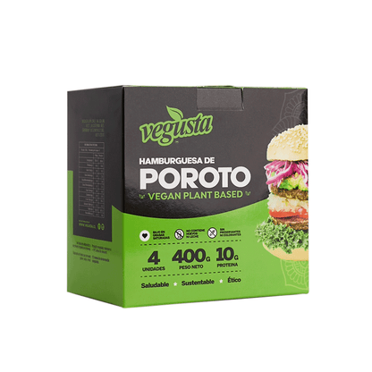 HAMBURGUESA DE POROTO 4 UNIDADES - VEGUSTA