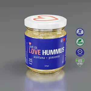HUMMUS ACEITUNA-PIMIENTO 220g - LOVE CO