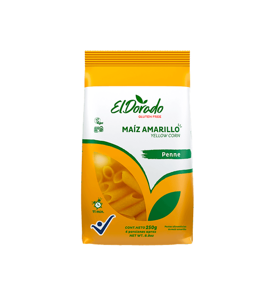 PASTA PENNE DE MAÍZ AMARILLO 250g - EL DORADO