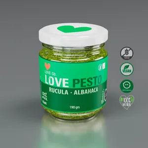 PESTO RÚCULA - ALBAHACA 190g - LOVE CO
