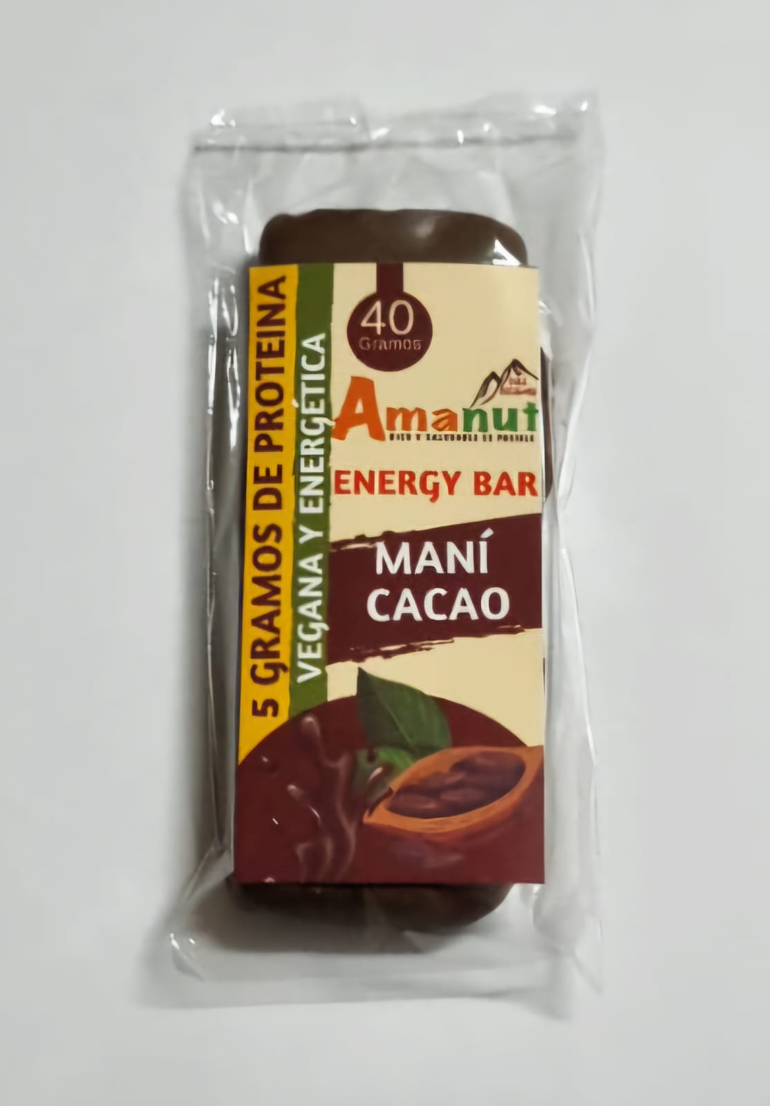 BARRA ENERGETICA MANÍ-CACAO 40g - AMANUT