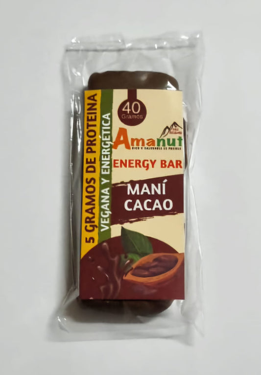 BARRA ENERGETICA MANÍ-CACAO 40g - AMANUT