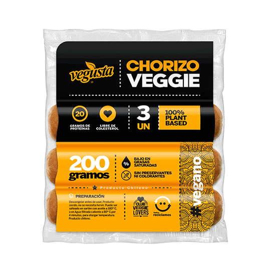 CHORIZO PARRILLERO VEGANO 200G -VEGUSTA