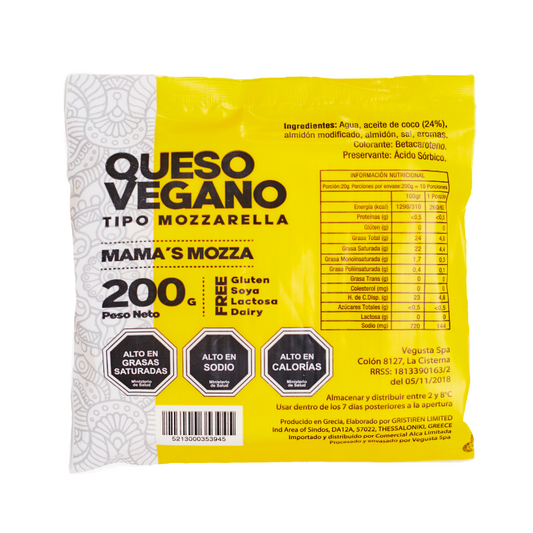 QUESO MOZZARELLA 200g MAMA'S MOZZA